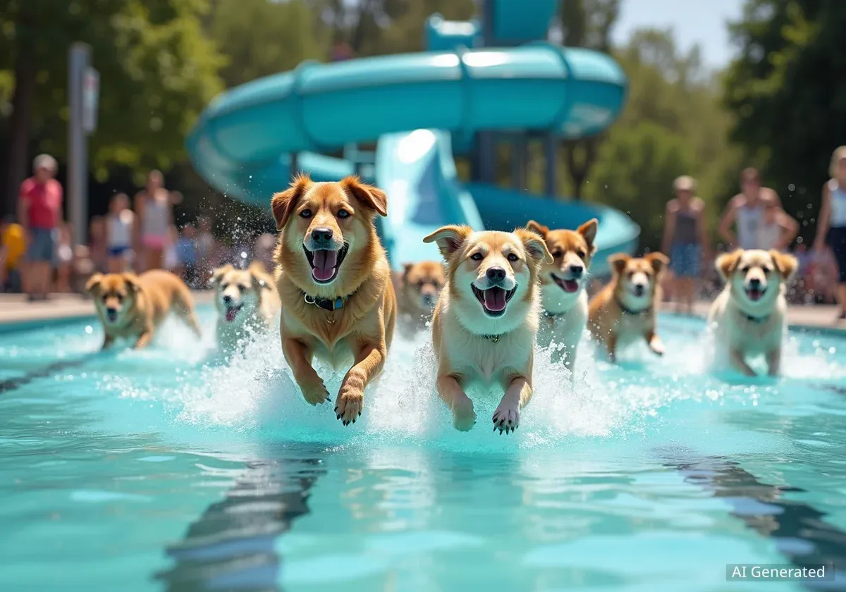 Hunde übernehmen Freibäder in Winterthur und Opfikon