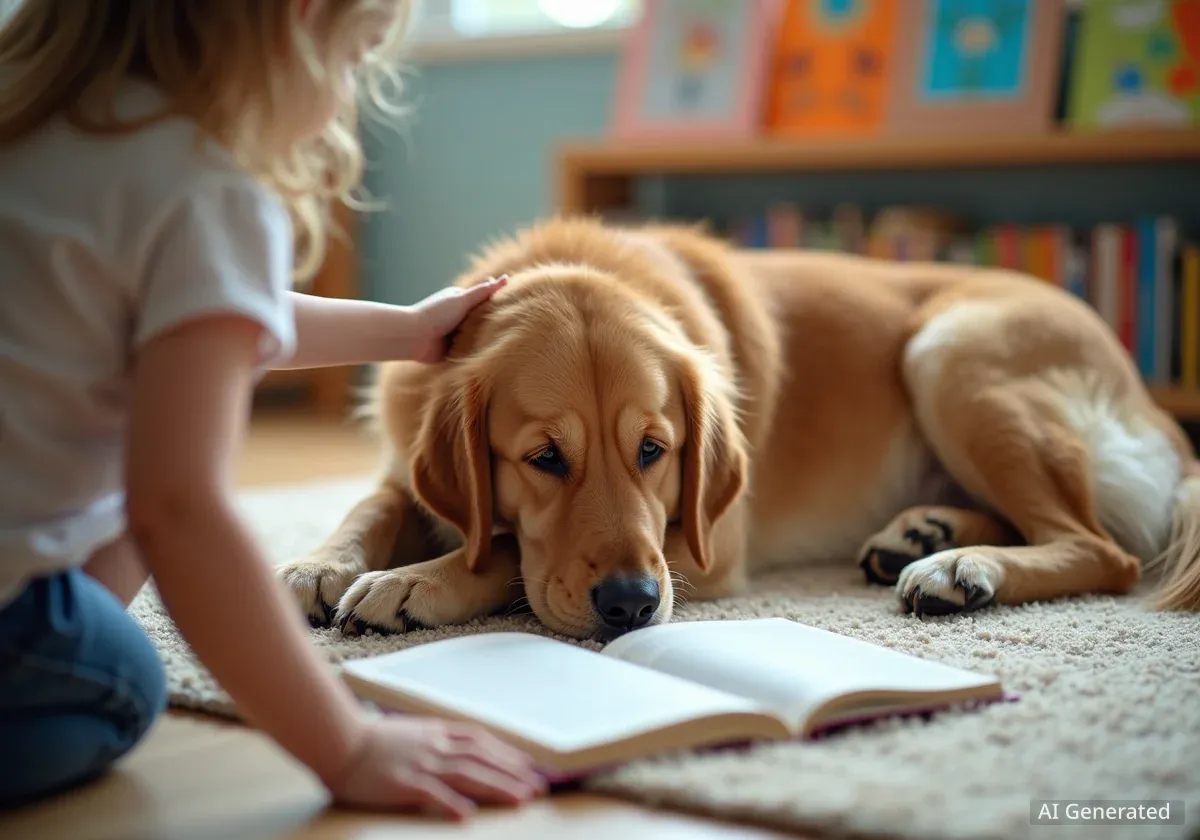 Lesehunde fördern Lesefreude bei Klotener Kindern