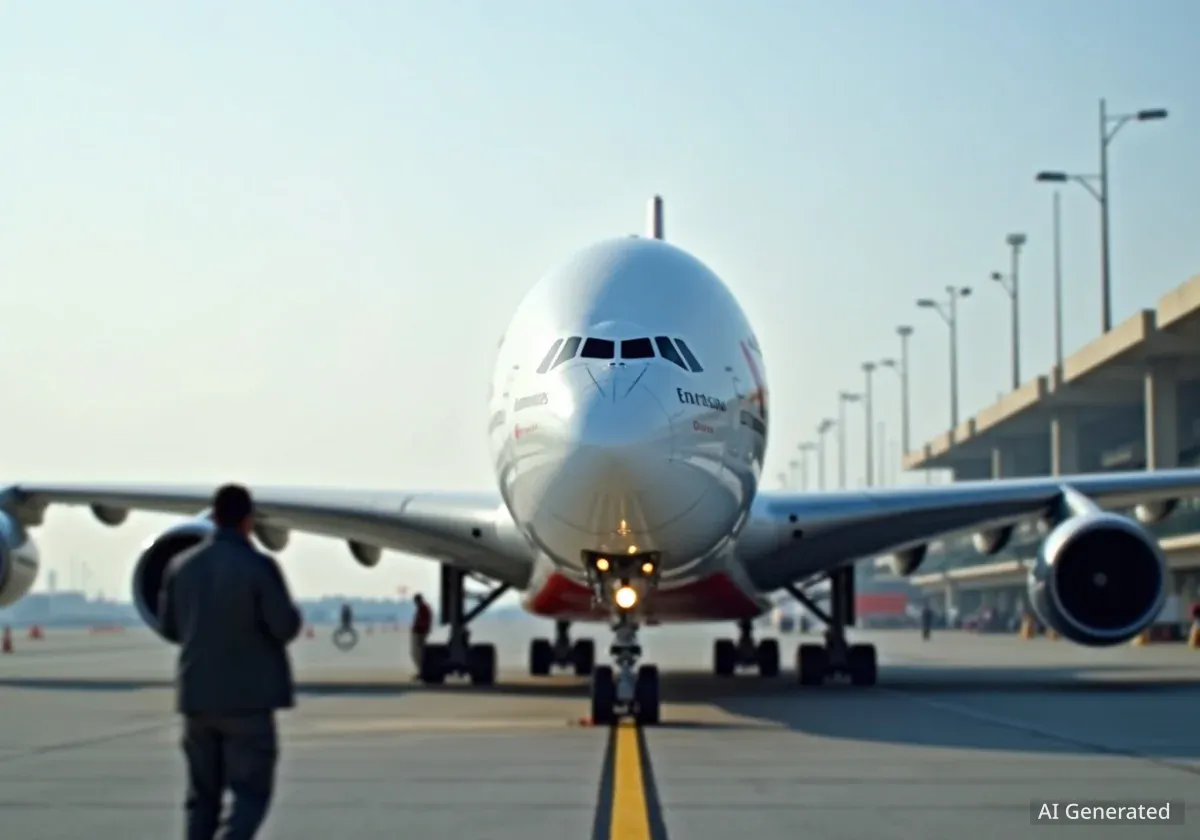 Airbus A380 landet ausserplanmässig in Istanbul