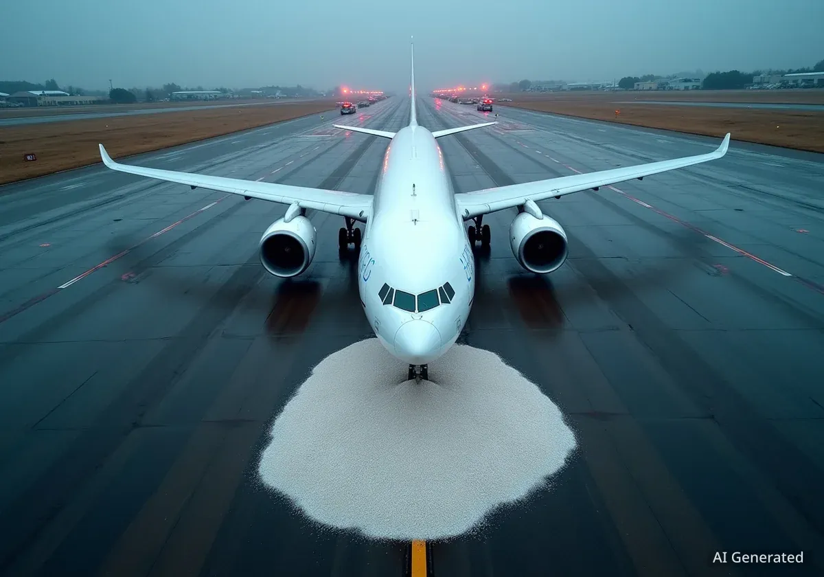 Spezialbelag stoppt Flugzeug in Roanoke