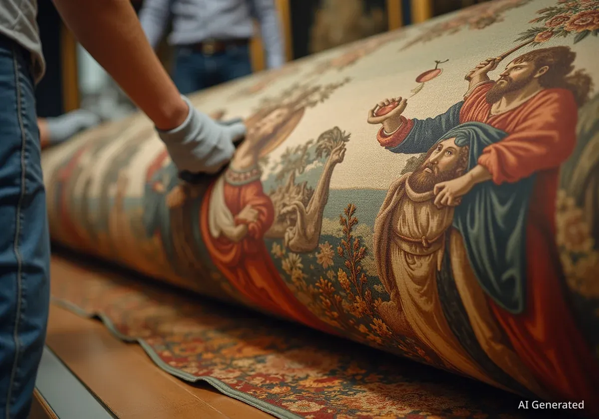 Historischer Tell-Wandteppich wechselt Standort