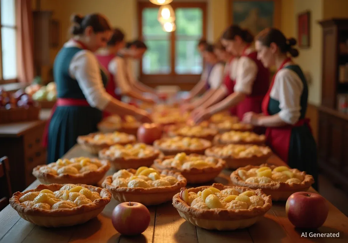 Zürcher Landfrauen feiern ersten Apfelwähentag