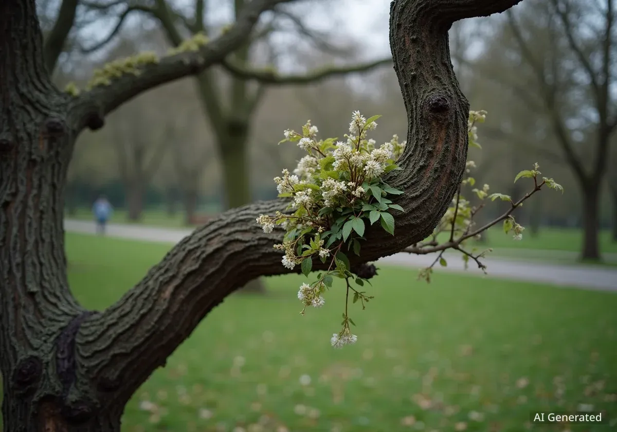 Kastanie in Winterthur blüht erneut: Zeichen von Stress