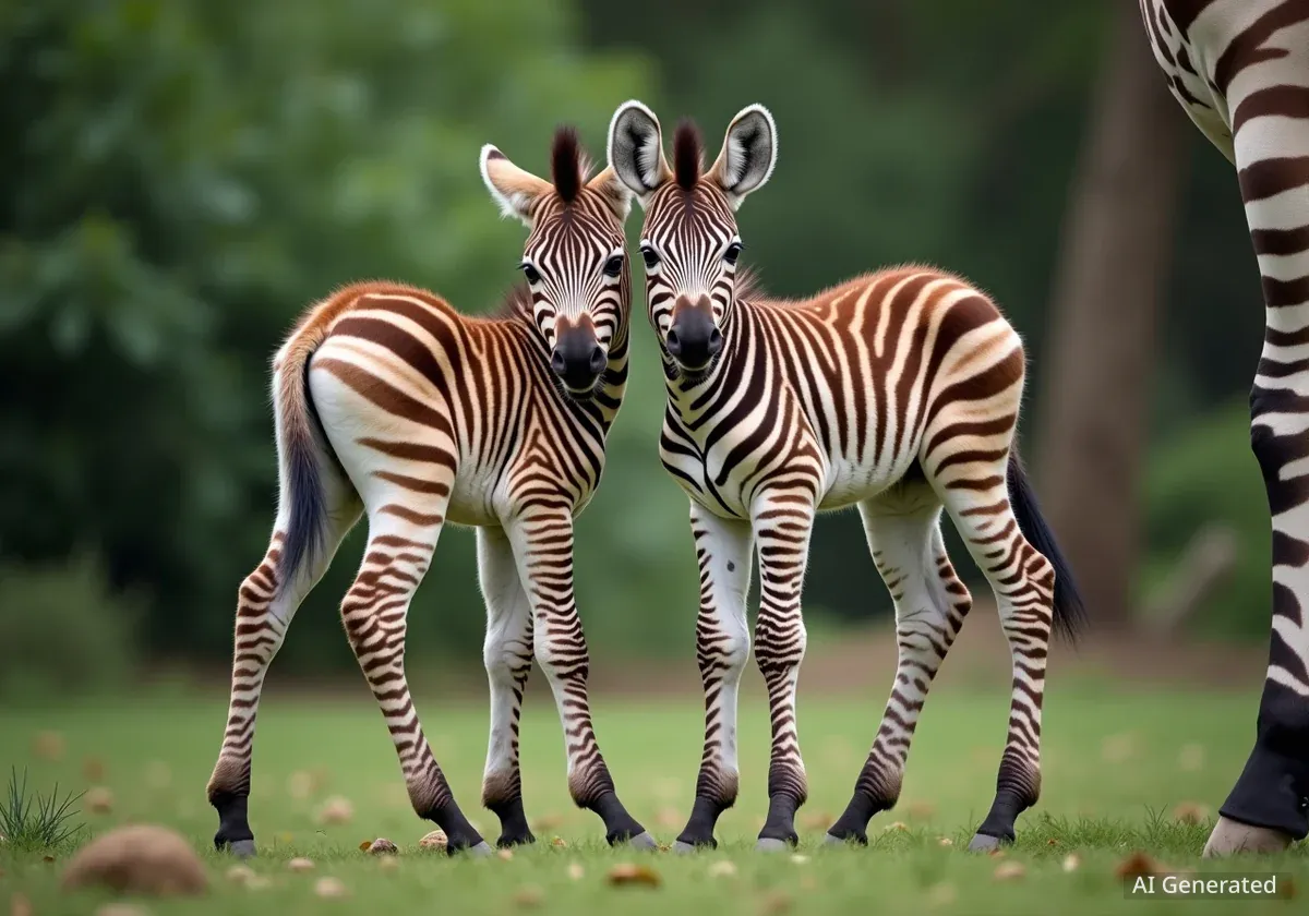 Seltener Nachwuchs im Zoo Zürich: Zwei bedrohte Zebra-Fohlen geboren