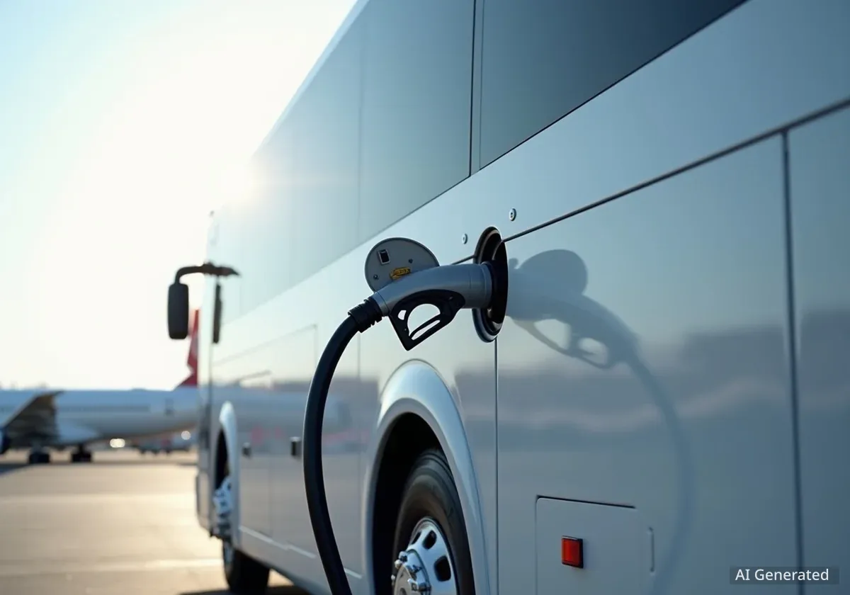 Flughafen Zürich testet Passagierbus mit Solar-Diesel