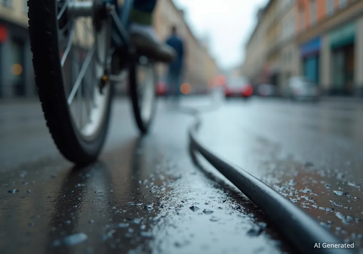 Radfahrerin in Winterthur von Busfahrleitung getroffen