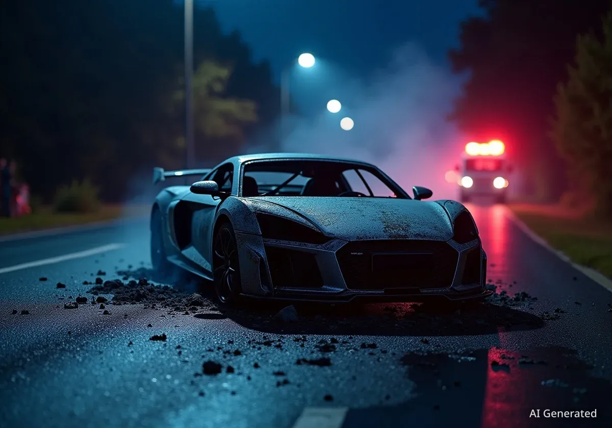 Sportwagenbrand in Lindau verursacht hohen Sachschaden