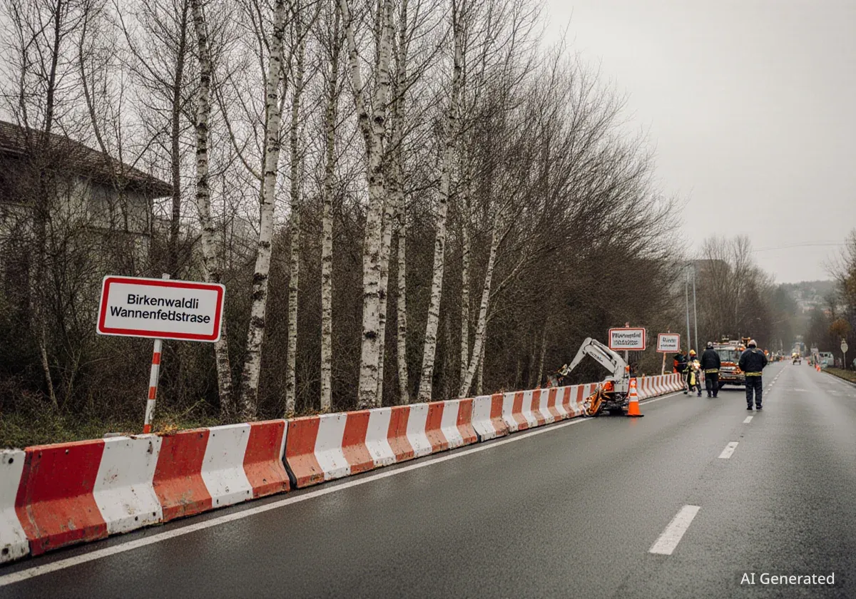 Sicherheitsholzerei in Frauenfeld: Wannenfeldstrasse gesperrt