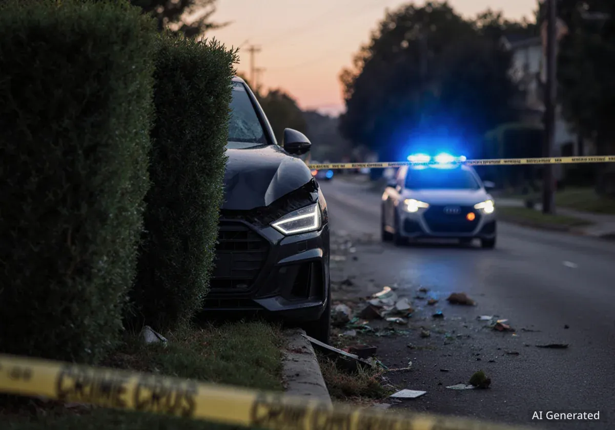 Audi-Fahrer durchbricht Hecken in Bassersdorf