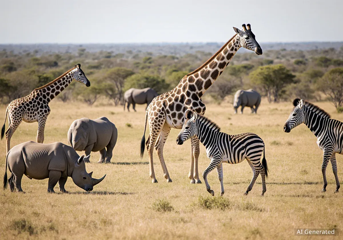 Tiere im Zoo Zürich leben zusammen
