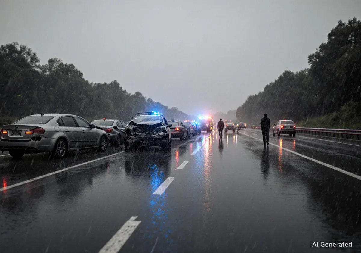 Unwetter im Thurgau führt zu mehreren Unfällen auf A7
