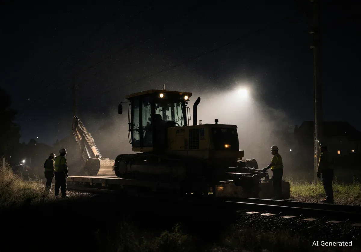 Nachtarbeiten der Frauenfeld-Wil-Bahn in Münchwilen