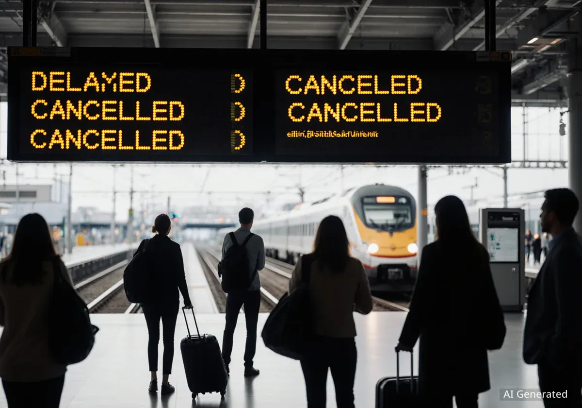 Fahrleitungsstörung am Flughafen Zürich beeinträchtigt Bahnverkehr